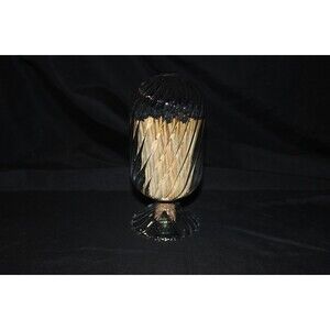 Skeem Design Helix Match Cloche Bulb with 120 Matches Ribbed Glass NWOB